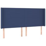 vidaXL Sommier à lattes de lit matelas LED Bleu 200x200 cm Tissu