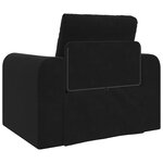 vidaXL Canapé Lit au Sol 2-en-1 Noir 98x71x83 cm Velours
