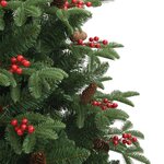 vidaXL Sapin de Noël artificiel avec pommes de pin et baies 240 cm