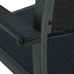 vidaXL Chaises de jardin lot de 4 Noir Plastique Aspect de rotin