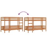 vidaXL Lit superposé sans matelas cire marron 75x190 cm pin massif
