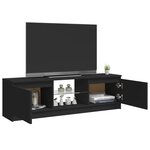 vidaXL Meuble TV avec lumières LED Noir 120x30x35 5 cm