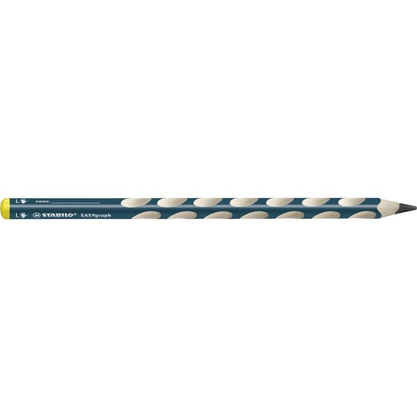 Crayon graphite EASYgraph B gaucher bleu ardoise x 6 STABILO