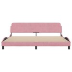 vidaXL Cadre de lit sans matelas rose 200x200 cm velours