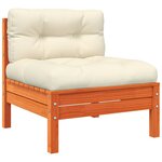 vidaXL Canapé de jardin sans accoudoirs coussins 2 Pièces bois massif pin