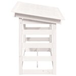vidaXL Support pour bois de chauffage Blanc 108x64 5x78 cm Bois de pin