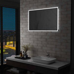vidaXL Miroir mural à LED de salle de bain et capteur tactile 100x60cm