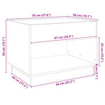 vidaXL Table basse avec LED infini chêne marron 70x50x50 cm