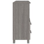 vidaXL Buffet HAMAR Gris clair 85x35x80 cm Bois massif de pin