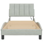 vidaXL Cadre de lit avec LED sans matelas gris clair 90x200 cm velours