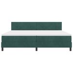 Lit Box Spring vidaXL avec Matelas Vert Foncé 200x200 cm Velours