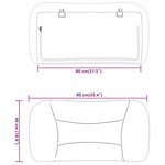 vidaXL Coussin de tête de lit gris clair 90 cm tissu
