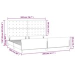 vidaXL Cadre de lit sans matelas crème 200x200 cm tissu