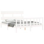 vidaXL Cadre de lit sans matelas blanc 160x200 cm bois de pin massif