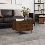 vidaXL Table basse Chêne marron 50x50x40 cm Bois d'ingénierie