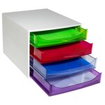 Module De Classement Ecobox Linicolor 4 Tiroirs - Arlequin - Exacompta