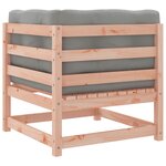 vidaXL Salon de jardin 9 Pièces avec coussins sapin de douglas solide