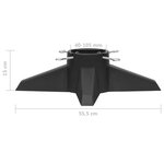 vidaXL Support de sapin de Noël Gris 55 5x55 5x15 cm