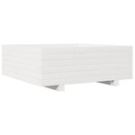 vidaXL Jardinière blanc 70x70x26 5 cm bois de pin massif