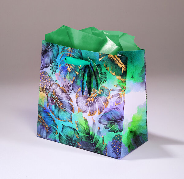 Sac cadeau tropique pmcl 18 x h 18 feuilles