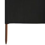 vidaXL Paravent 6 panneaux Tissu 800 x 80 cm Noir