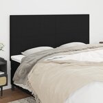 vidaXL Têtes de lit 4 Pièces Noir 80x5x78/88 cm Tissu