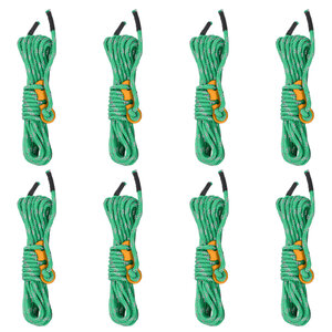 vidaXL Cordes de haubanage avec clés réfléchissantes 8 Pièces 4 m 4 mm