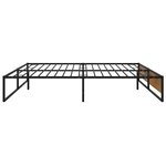 vidaXL Cadre de lit sans matelas noir métal 180x200 cm