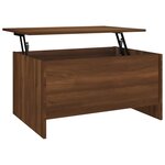 vidaXL Table basse Chêne marron 80x55 5x41 5 cm Bois d'ingénierie
