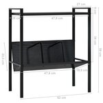 vidaXL Bibliothèque 2 niveaux Noir 52x28x59 cm bois d'ingénierie