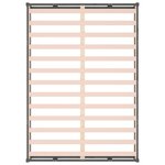 vidaXL Cadre de lit Gris 135x190 cm Double Bois massif