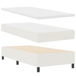 vidaXL Lit Box Spring avec Matelas Crème 90x200 cm Tissu en Corduroy