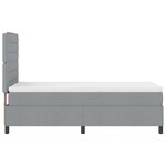vidaXL Lit à ressort avec matelas & LED Gris clair 90x200 cm Tissu