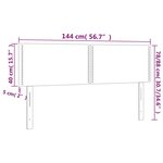 vidaXL Têtes de lit 2 Pièces Gris clair 72x5x78/88 cm Tissu