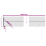 vidaXL Clôture à mailles losangées anthracite 1 6x10 m