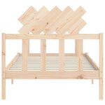 vidaXL Cadre de lit et tête de lit 100x200 cm bois massif