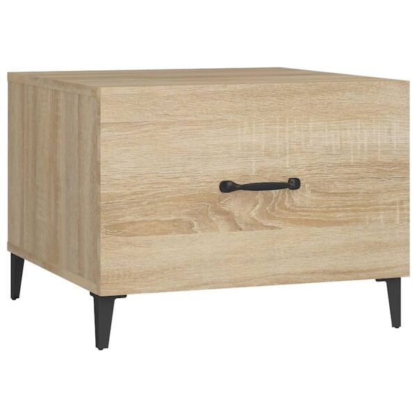 vidaXL Table basse avec pieds en métal Chêne sonoma 50x50x40 cm