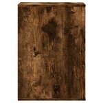 vidaXL Commode d'angle chêne fumé 40x41x58 cm bois d'ingénierie