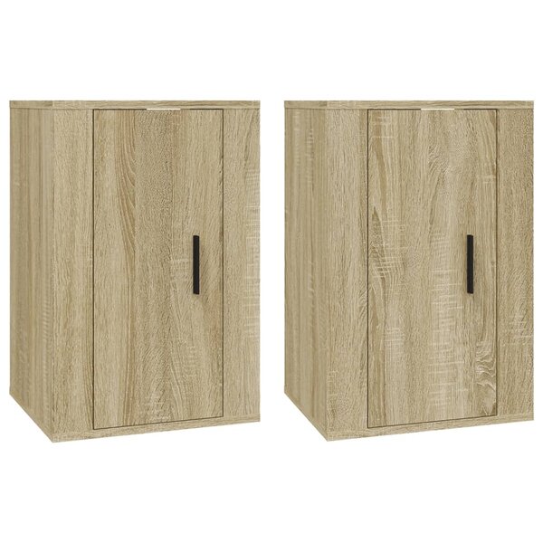 vidaXL Meubles TV muraux 2 Pièces Chêne sonoma 40x34 5x60 cm