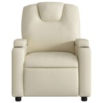 vidaXL Fauteuil de massage inclinable électrique crème similicuir