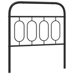 vidaXL Tête de lit métal noir 80 cm