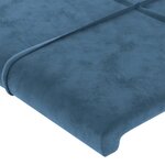 vidaXL Têtes de lit 2 Pièces Bleu foncé 90x5x78/88 cm Velours