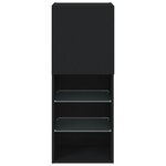 vidaXL Meuble TV avec lumières LED noir 40 5x30x102 cm