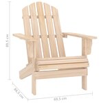 vidaXL Chaise de jardin Adirondack Bois de sapin massif
