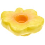 Bougeoir en céramique fleur jaune
