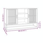 vidaXL Buffet blanc 105x30x65 cm bois d'ingénierie