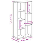 vidaXL Bibliothèque noir 50x25x105 cm bois d'ingénierie