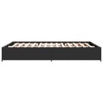 vidaXL Cadre de lit sans matelas noir 135x190 cm