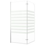 vidaXL Enclos de bain 120x140 cm Verre trempé Rayures