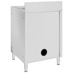 vidaXL Évier de cuisine commercial 60x60x96 cm Acier inoxydable